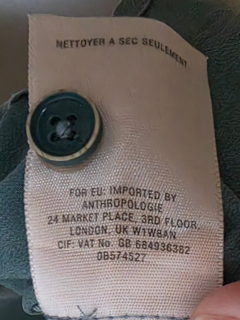 ​Maeve Anthropologie 100% Silk Blouse Small Sage Green Button Down Minimalist - Picture 9 of 9
